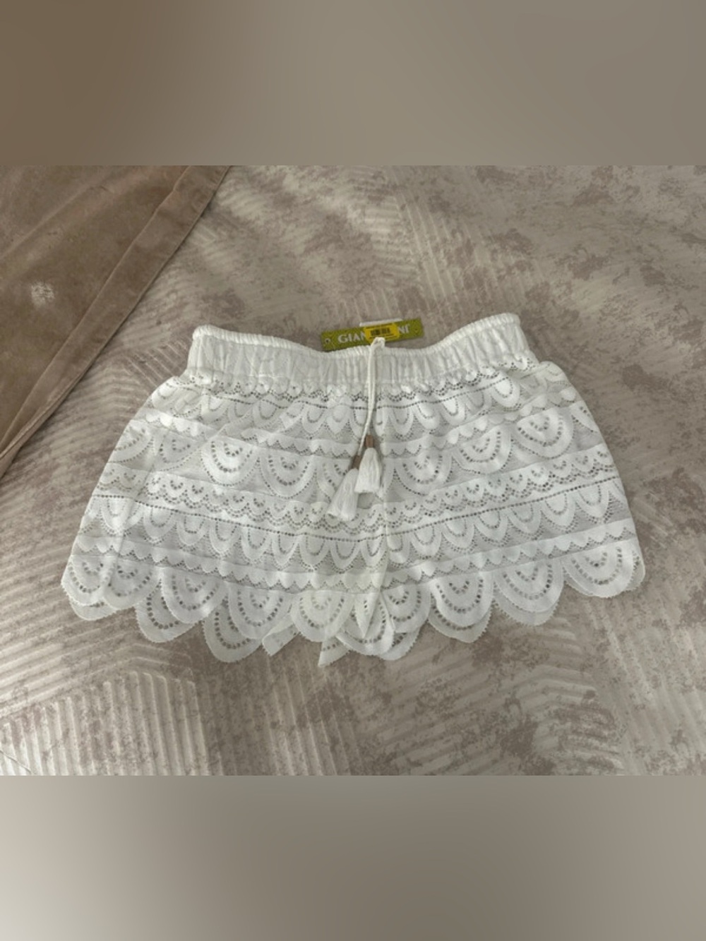 Gianni Bini White Eyelet Lace Shorts